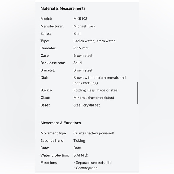 Michael Kors Women's MK5493 Brown Stainless Steel Watch- Needs New Battery - Picture 8 of 8